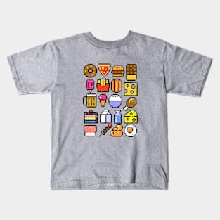 8 bit foodie v2 Kids T-Shirt